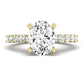 Magnolia Oval Moissanite Engagement Ring yellowgold