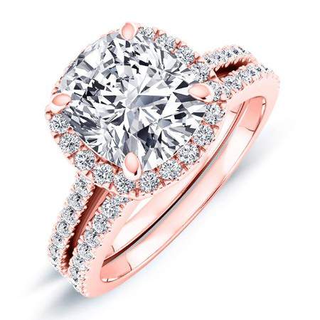 Mallow Cushion Diamond Bridal Set (Lab Grown Igi Cert) rosegold