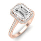 Mallow Emerald Diamond Engagement Ring (Lab Grown Igi Cert) rosegold