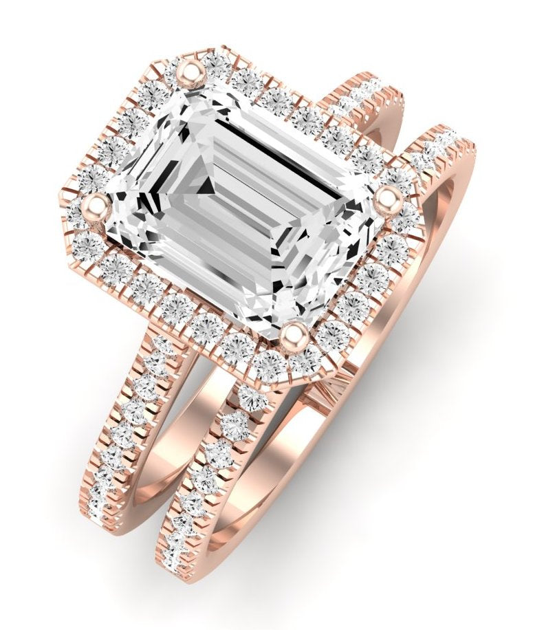 Mallow Emerald Diamond Bridal Set (Lab Grown Igi Cert) rosegold