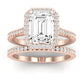 Mallow Moissanite Matching Band Only (does Not Include Engagement Ring)   For Ring With Emerald Center rosegold