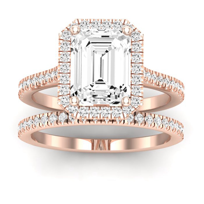 Mallow Emerald Diamond Bridal Set (Lab Grown Igi Cert) rosegold