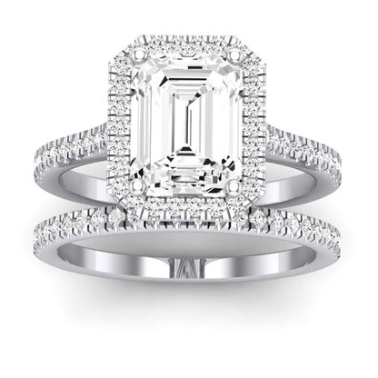 Mallow Emerald Diamond Bridal Set (Lab Grown Igi Cert) whitegold