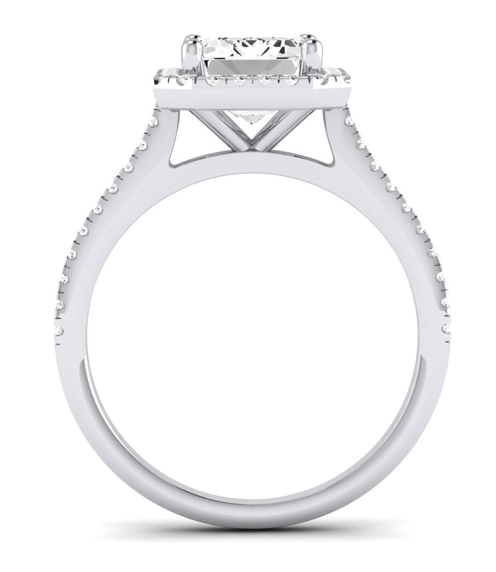 Mallow Emerald Diamond Engagement Ring (Lab Grown Igi Cert) whitegold