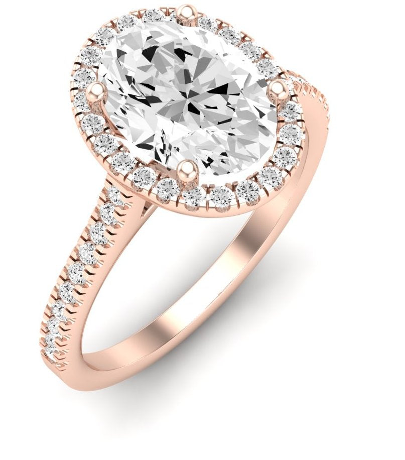 Mallow Oval Diamond Engagement Ring (Lab Grown Igi Cert) rosegold