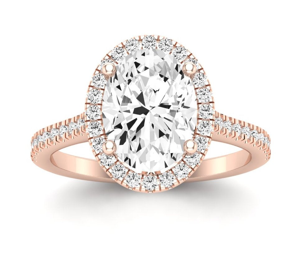 Mallow Oval Diamond Engagement Ring (Lab Grown Igi Cert) rosegold
