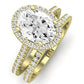 Mallow Diamond Matching Band Only (does Not Include Engagement Ring)   For Ring With Oval Center yellowgold