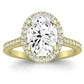 Mallow Oval Moissanite Engagement Ring yellowgold