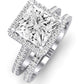 Mallow Moissanite Matching Band Only (does Not Include Engagement Ring)   For Ring With Princess Center whitegold