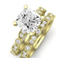 Marigold Moissanite Matching Band Only (does Not Include Engagement Ring) For Ring With Cushion Center yellowgold