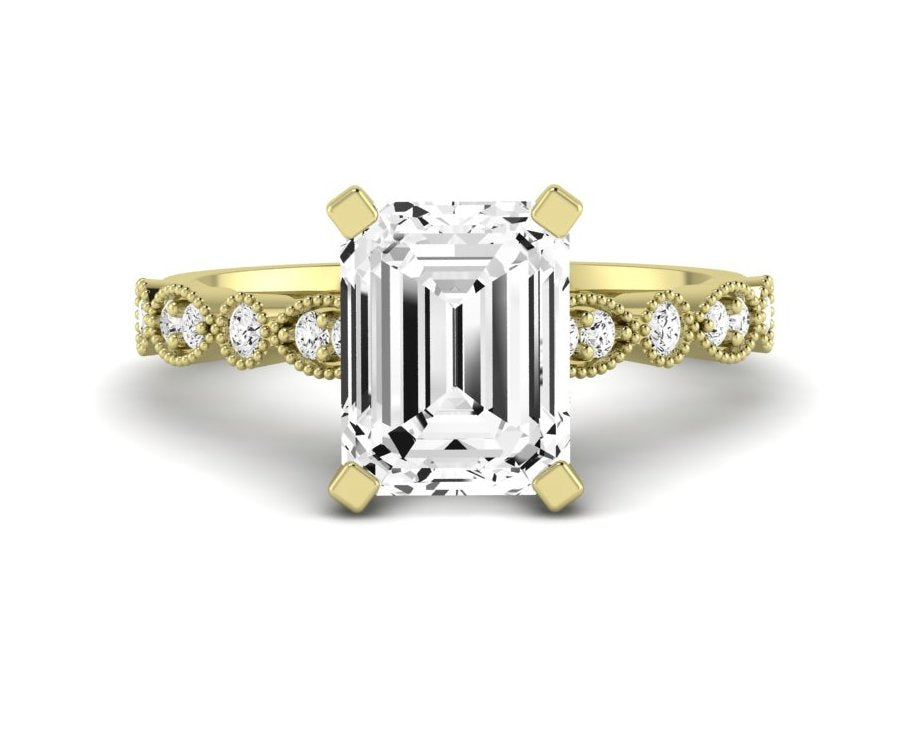 Marigold Emerald Diamond Engagement Ring (Lab Grown Igi Cert) yellowgold
