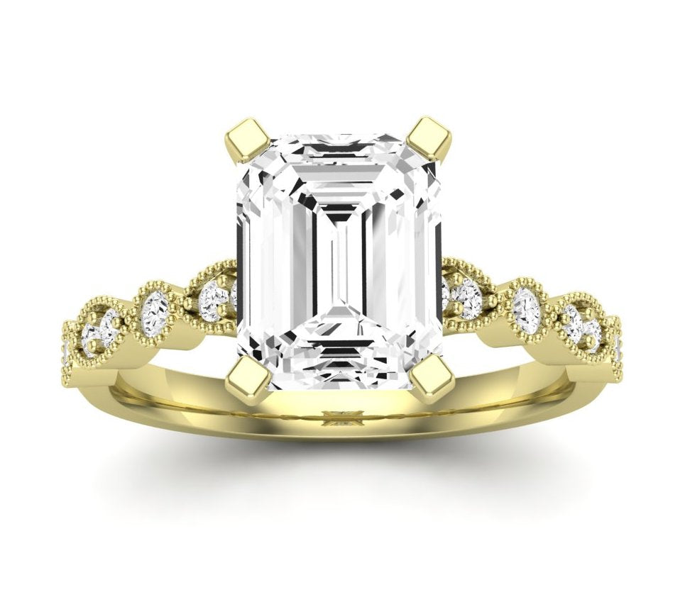 Marigold Emerald Diamond Engagement Ring (Lab Grown Igi Cert) yellowgold