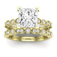 Marigold Moissanite Matching Band Only (does Not Include Engagement Ring) For Ring With Princess Center yellowgold