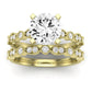 Marigold Moissanite Matching Band Only (does Not Include Engagement Ring) For Ring With Round Center yellowgold