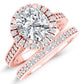 Mawar Moissanite Matching Band Only (engagement Ring Not Included) For Ring With Cushion Center rosegold