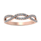 Derowen Infinity Trendy Diamond Wedding Ring rosegold