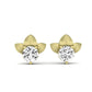 Reed Round Moissanite Stud Earrings yellowgold