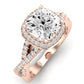 Moonflower Cushion Diamond Engagement Ring (Lab Grown Igi Cert) rosegold