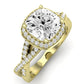 Moonflower Cushion Diamond Engagement Ring (Lab Grown Igi Cert) yellowgold