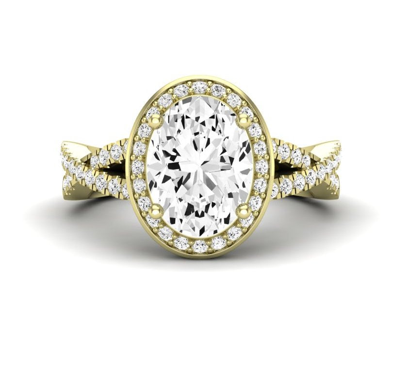 Moonflower Oval Diamond Engagement Ring (Lab Grown Igi Cert) yellowgold