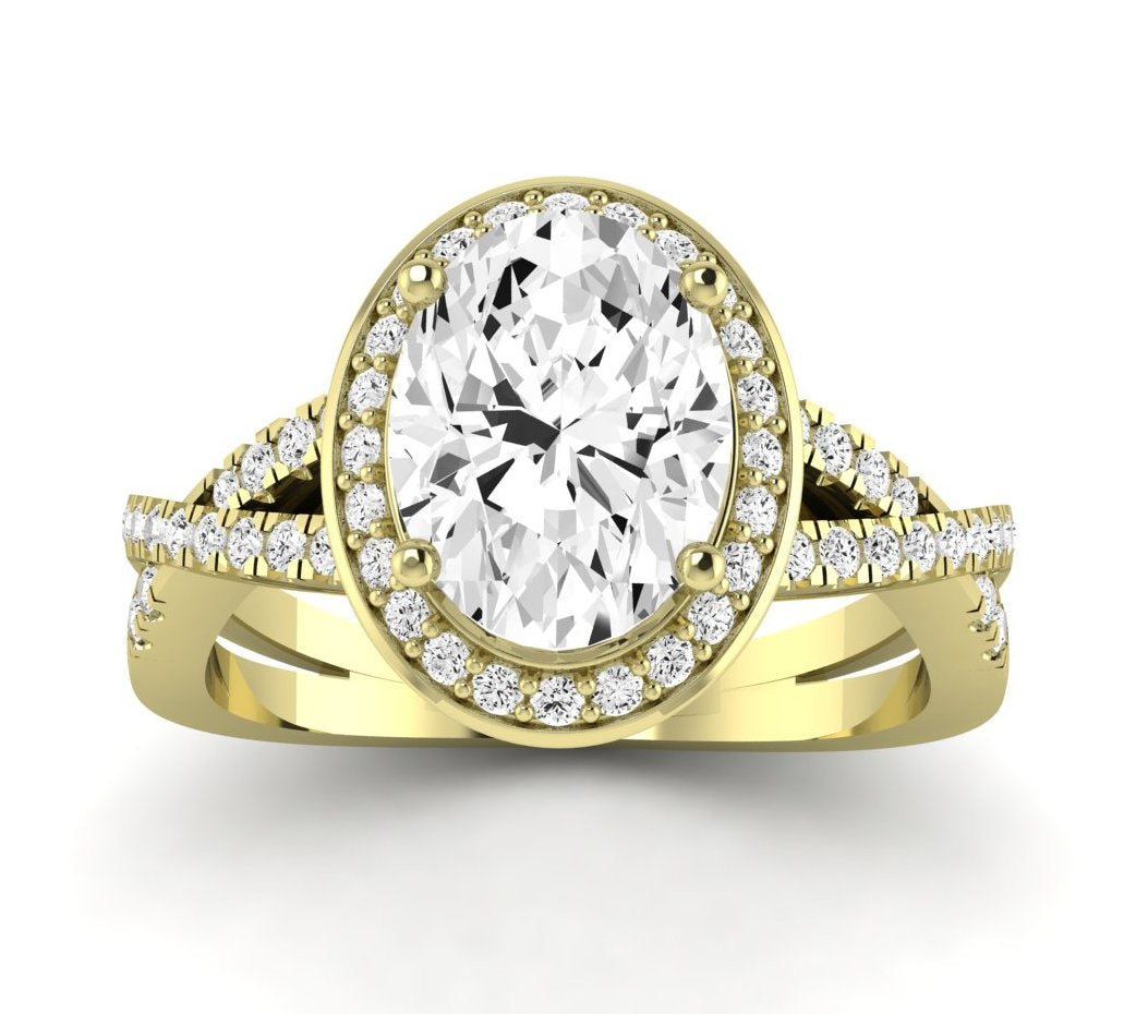 Moonflower Oval Diamond Engagement Ring (Lab Grown Igi Cert) yellowgold