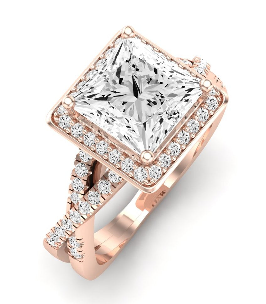 Moonflower Princess Diamond Engagement Ring (Lab Grown Igi Cert) rosegold