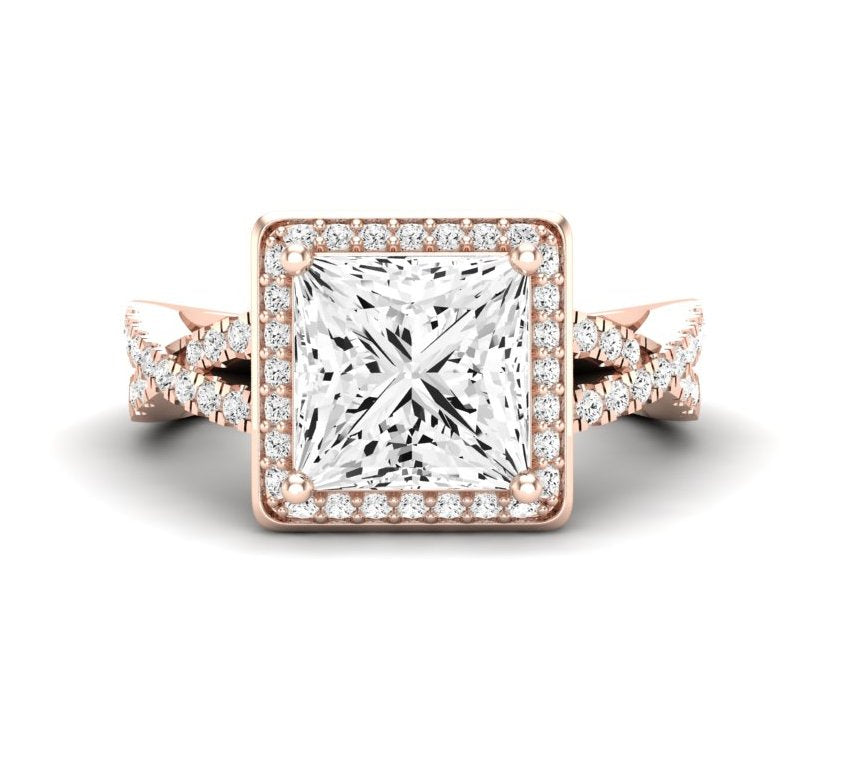 Moonflower Princess Diamond Engagement Ring (Lab Grown Igi Cert) rosegold