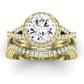 Moonflower Moissanite Matching Band Only (does Not Include Engagement Ring) For Ring With Round Center yellowgold