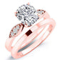 Mulberry Diamond Matching Band Only (engagement Ring Not Included) For Ring With Cushion Center rosegold