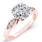 Mulberry Round Moissanite Engagement Ring rosegold