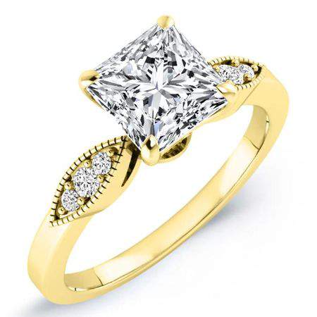 Mulberry Princess Moissanite Engagement Ring yellowgold