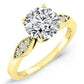 Mulberry Round Moissanite Engagement Ring yellowgold