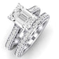 Nala Moissanite Matching Band Only (does Not Include Engagement Ring) For Ring With Emerald Center whitegold