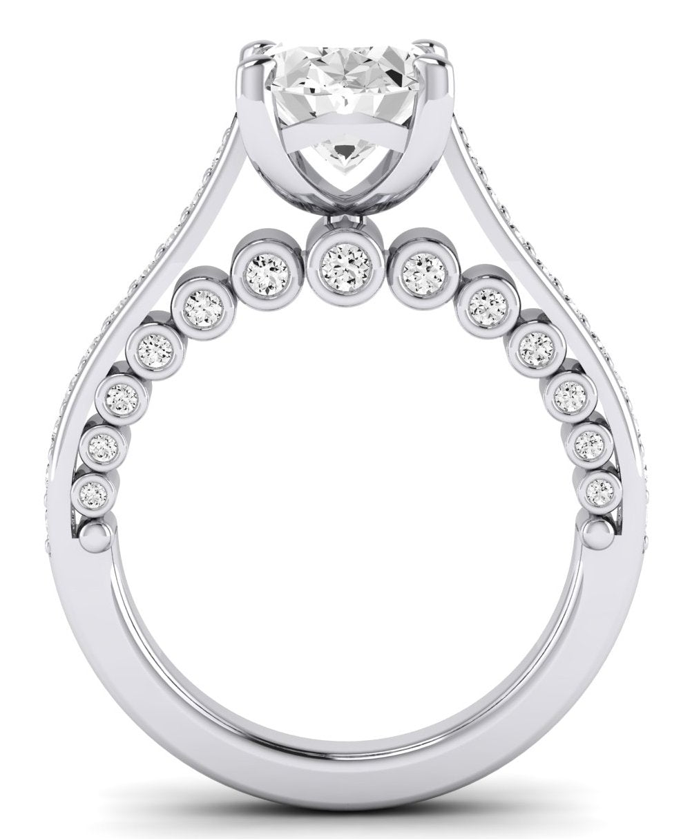 Nala Oval Moissanite Engagement Ring whitegold