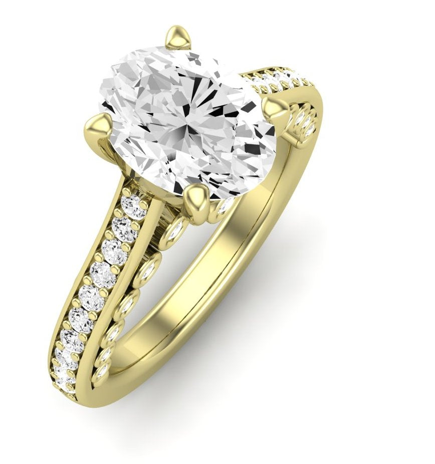 Nala Oval Moissanite Engagement Ring yellowgold