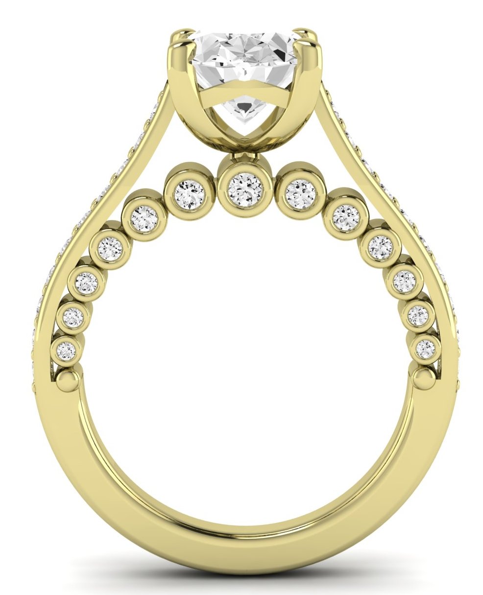 Nala Oval Moissanite Engagement Ring yellowgold