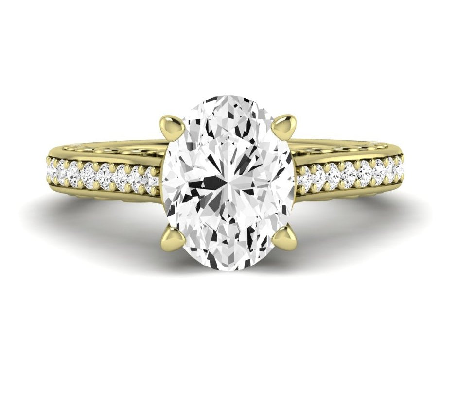 Nala Oval Moissanite Engagement Ring yellowgold