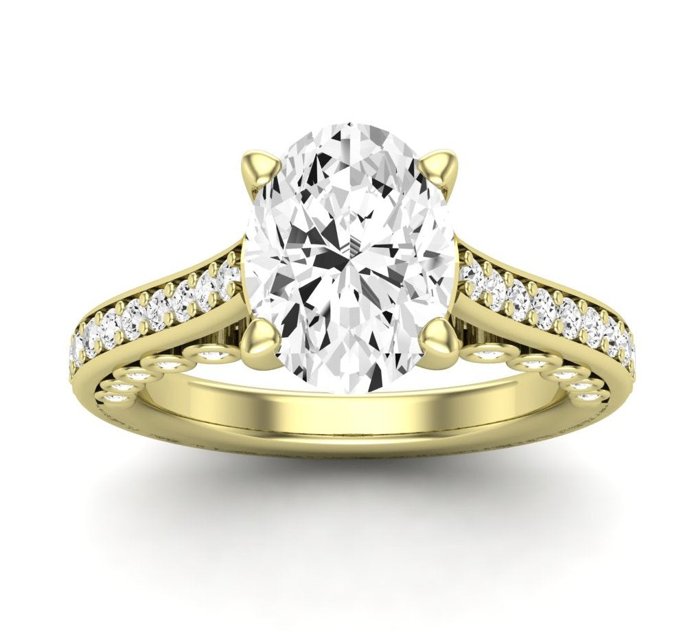 Nala Oval Moissanite Engagement Ring yellowgold