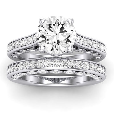 Nala Diamond Matching Band Only (does Not Include Engagement Ring) For Ring With Round Center whitegold