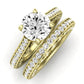 Nala Moissanite Matching Band Only (does Not Include Engagement Ring) For Ring With Round Center yellowgold