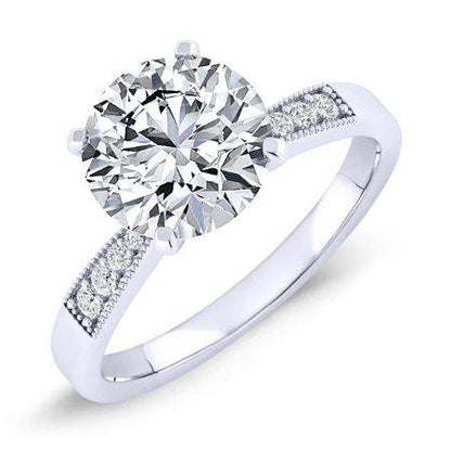 Poppy Round Diamond Engagement Ring (Lab Grown Igi Cert) whitegold