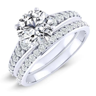 Holly Round Moissanite Bridal Set whitegold