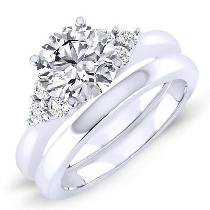 Alyssa Round Diamond Bridal Set (Lab Grown Igi Cert) whitegold