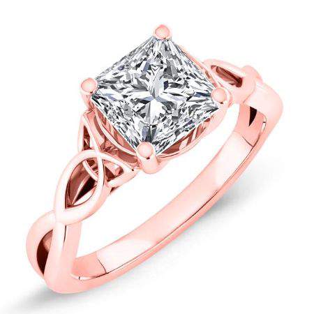 Nolina Princess Moissanite Engagement Ring rosegold