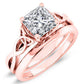 Nolina Matching Band Only ( Engagement Ring Not Included) For Ring With Princess Center rosegold