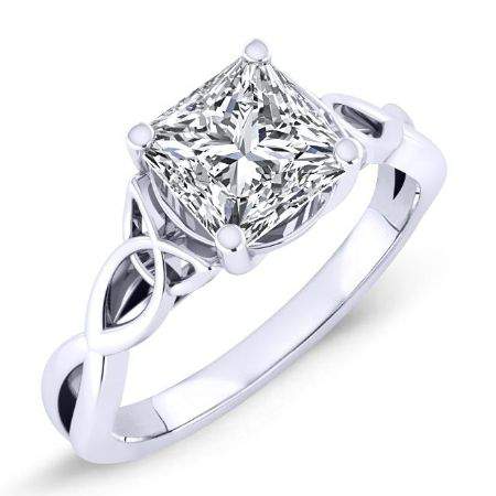 Nolina Princess Diamond Engagement Ring (Lab Grown Igi Cert) whitegold