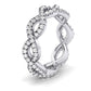 Maltese Round Cut Diamond Eternity Band (Clarity Enhanced) whitegold