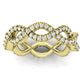 Maltese Round Cut Diamond Eternity Band (Clarity Enhanced) yellowgold