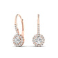 Reed Round Diamond Stud Earrings rosegold