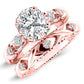 Oleana Moissanite Matching Band Only (engagement Ring Not Included) For Ring With Cushion Center rosegold
